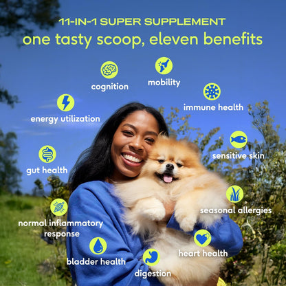 Native Pet Dog Vitamins & Supplements - 11-in-1 Multivitamin Powder for Dogs Food Topper