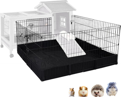 Bunny Playpen Indoor & Outdoor, Rabbit Playpen with Waterproof Liner, Extension Guinea Pig Cages