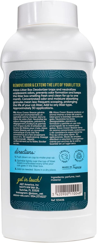 ALZOO Cat Litter Deodorizer, Concentrated Granules Absorb & Help Neutralize Odors, Mineral-Based