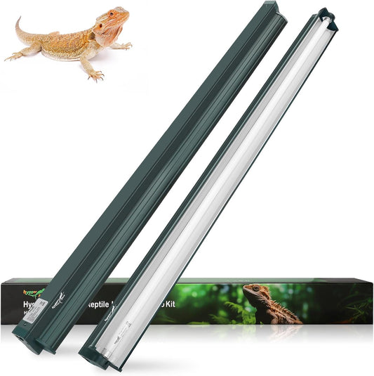 T5 Reptile Light Fixture Green Combo Kit 39W Light Fixture Reptile Terrarium Hood 10.0 UVB Light