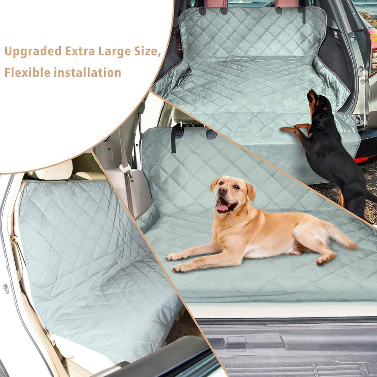 F-color SUV Cargo Liner for Dogs, Water Resistant Pet Cargo Cover Dog Seat Cover Mat for SUVs