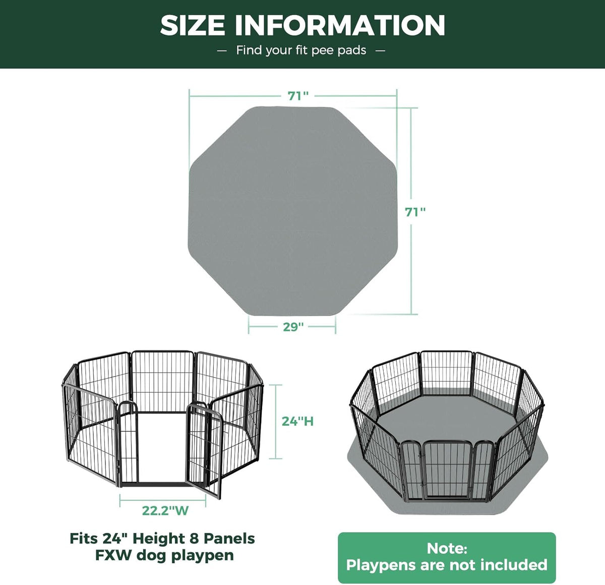 FXW Washable Pee Pads for Dogs, Puppy Pads with Super Absorbent, Specifically Designed