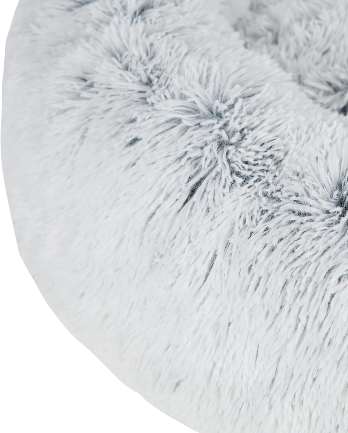Best Pet Supplies Round Donut Dog Bed with Plush Faux Fur Fabric, Calming, Anti-Anxiety Cushion for
