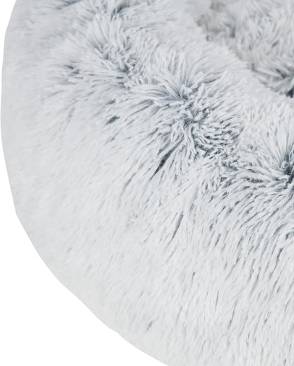 Best Pet Supplies Round Donut Dog Bed with Plush Faux Fur Fabric, Calming, Anti-Anxiety Cushion for