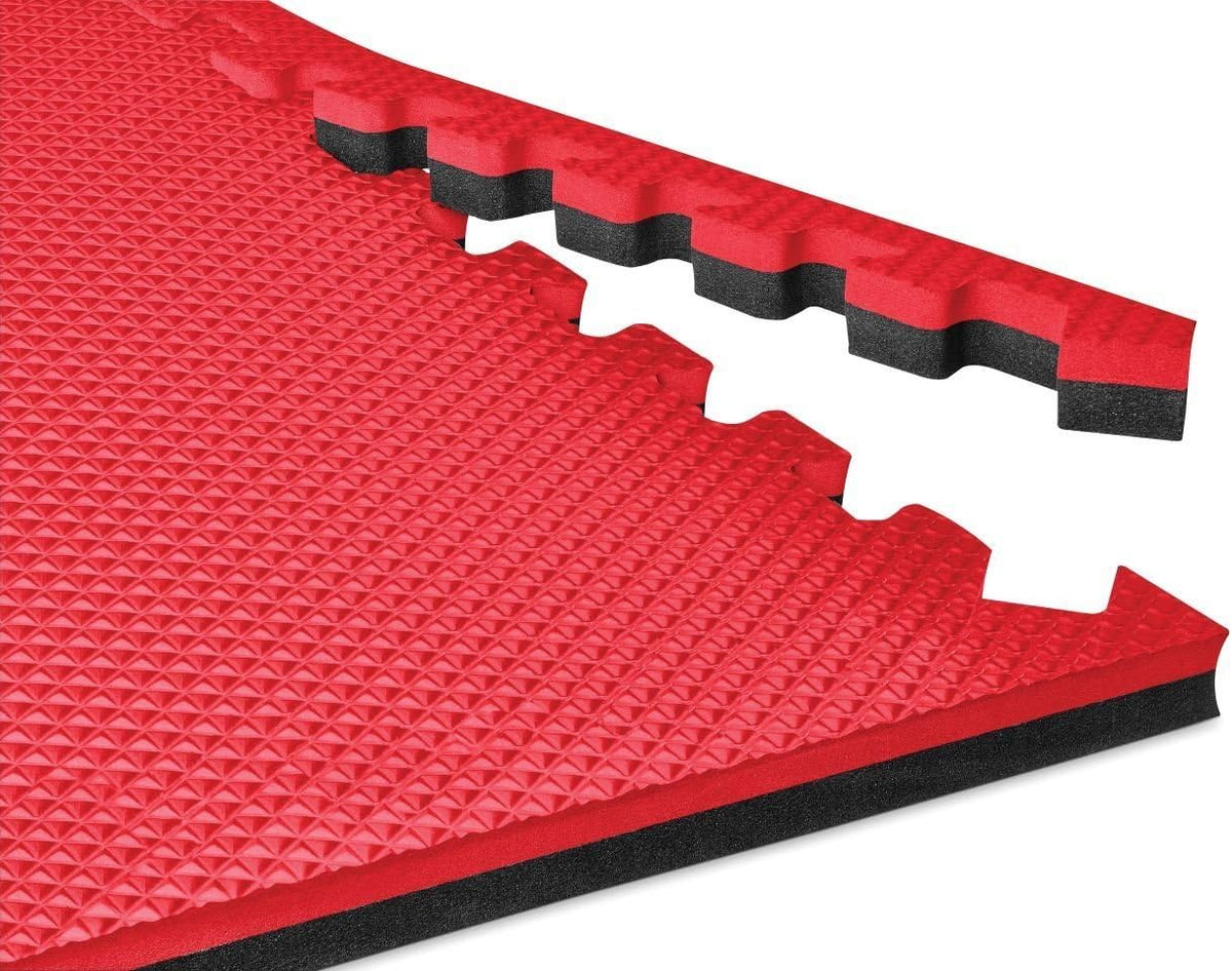 Norsk Reversible Gym Exercise Mats 3/4" Thick EVA Interlocking Foam Tiles, Perfect Home Gym