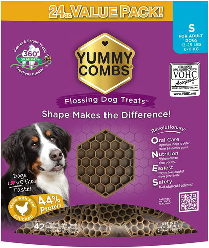Dog Dental Treats – Vet VOHC Approved – Delicious Chicken Protein – Removes Tartar with Cleaning