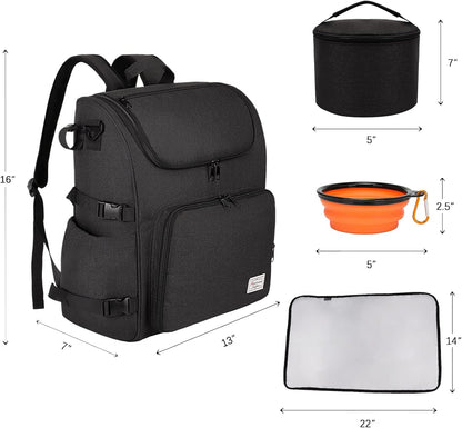 Modoker Dog Travel Bag Backpack, Airline Approved Pet Accessories Organizer for Dog and Cat with