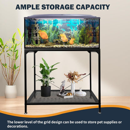 tongmo 40 Gallon Fish Tank Stand, 2 Stands Metal Aquarium Stand, Aquarium Turtle Tank (40