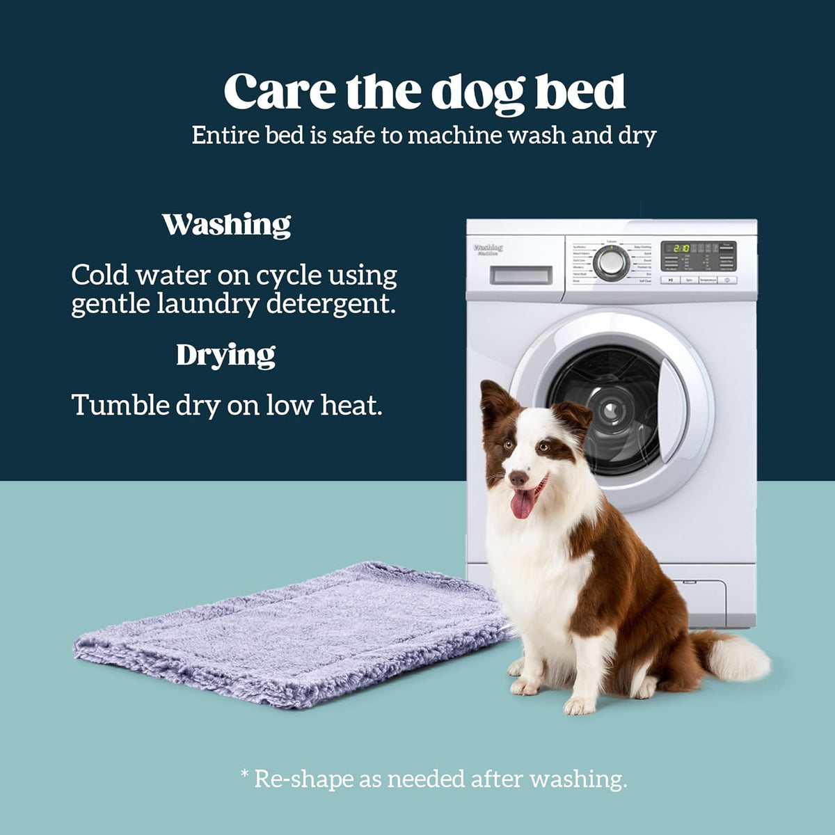 Stoutwool Indestructible Dog Bed - Fluffy Chew Proof Dog Crate Pad - Tough Kennel Pad for