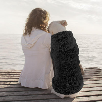 Fuzzy Dog Sweaters for Large Dogs Soft Double-Sided Plush Fleece Pet Sweater Clothes Pet Coats Dog