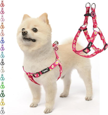 PUPTECK No Pull Dog Harness Soft Adjustable Basic Nylon Step in Puppy Vest Outdoor Walking with ID