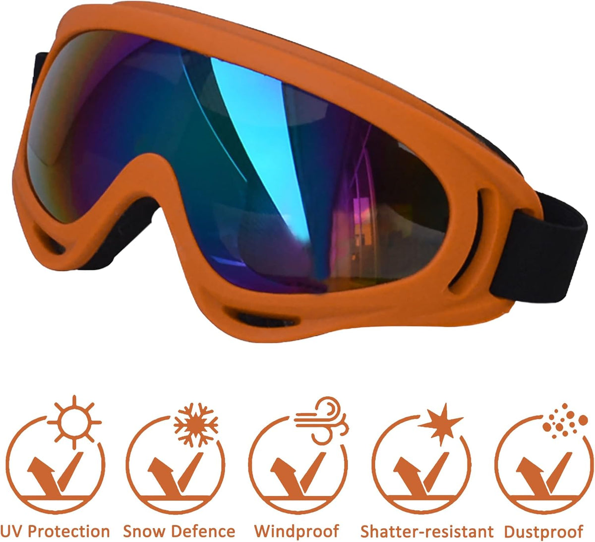 Large Dog Sunglasses With Adjustable Strap UV Protection, Windproof Puppy Eyewear, Suitable for