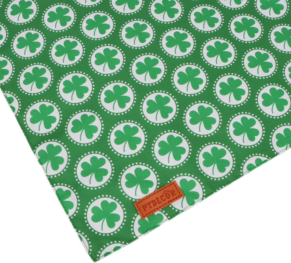 PTDECOR St.Patrick's Day Dog Bandana,Green Shamrock Reversible Holiday Dog Scarf, Multi Size