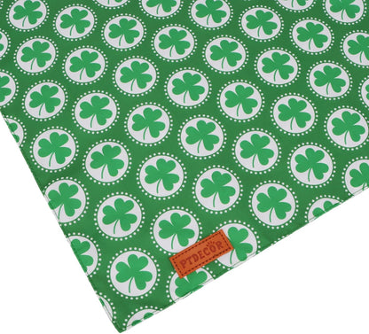 PTDECOR St.Patrick's Day Dog Bandana,Green Shamrock Reversible Holiday Dog Scarf, Multi Size