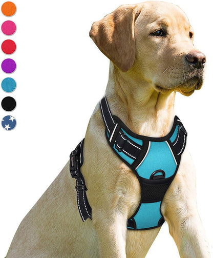 BARKBAY No Pull Dog Harness Front Clip Heavy Duty Reflective Easy Control Handle for Large Dog