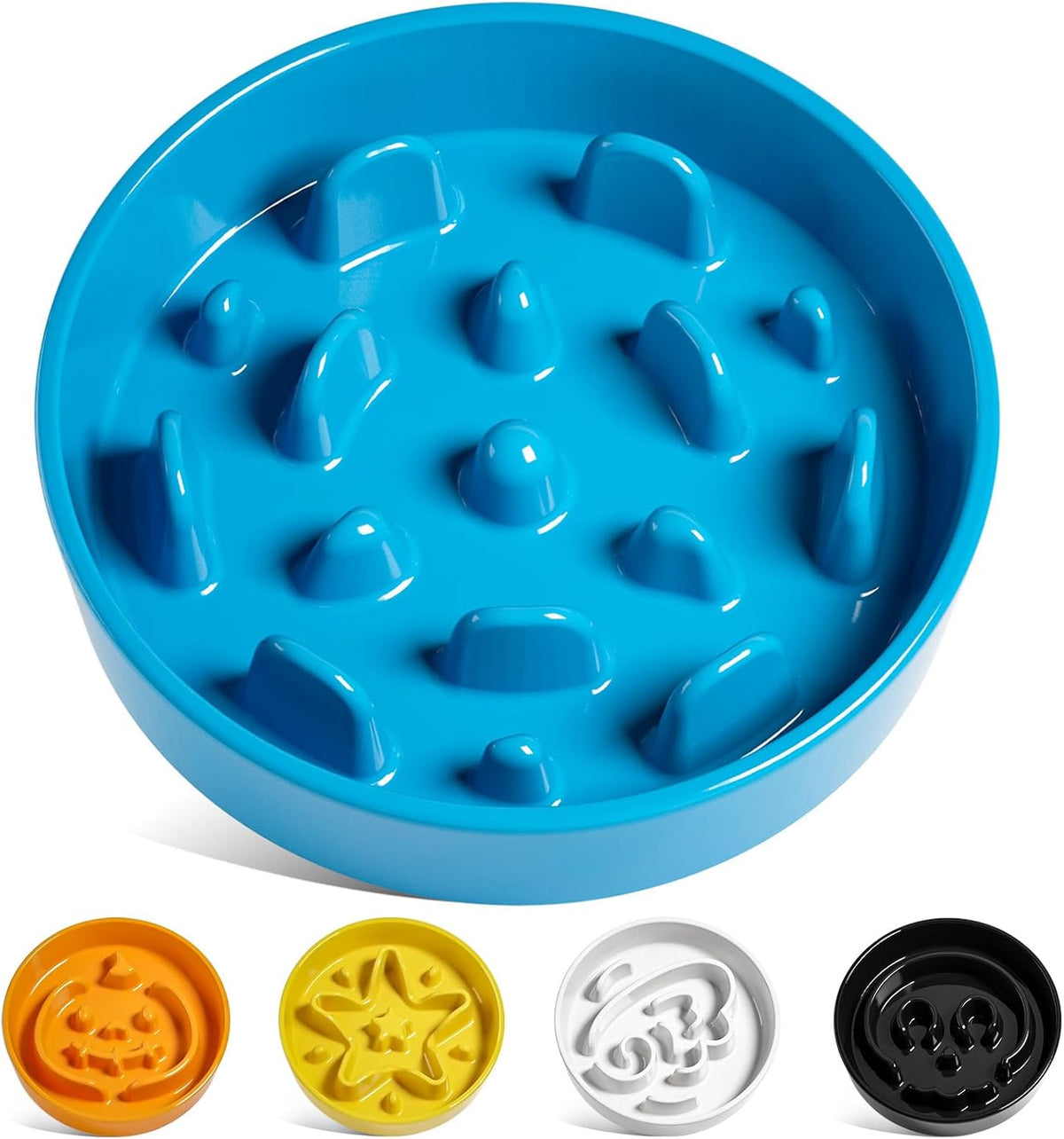 LE TAUCI Ceramic Slow Feeder Dog Bowls Small Breed, 0.6 Cups Dog Food Dish for Fast Eaters, Puzzle