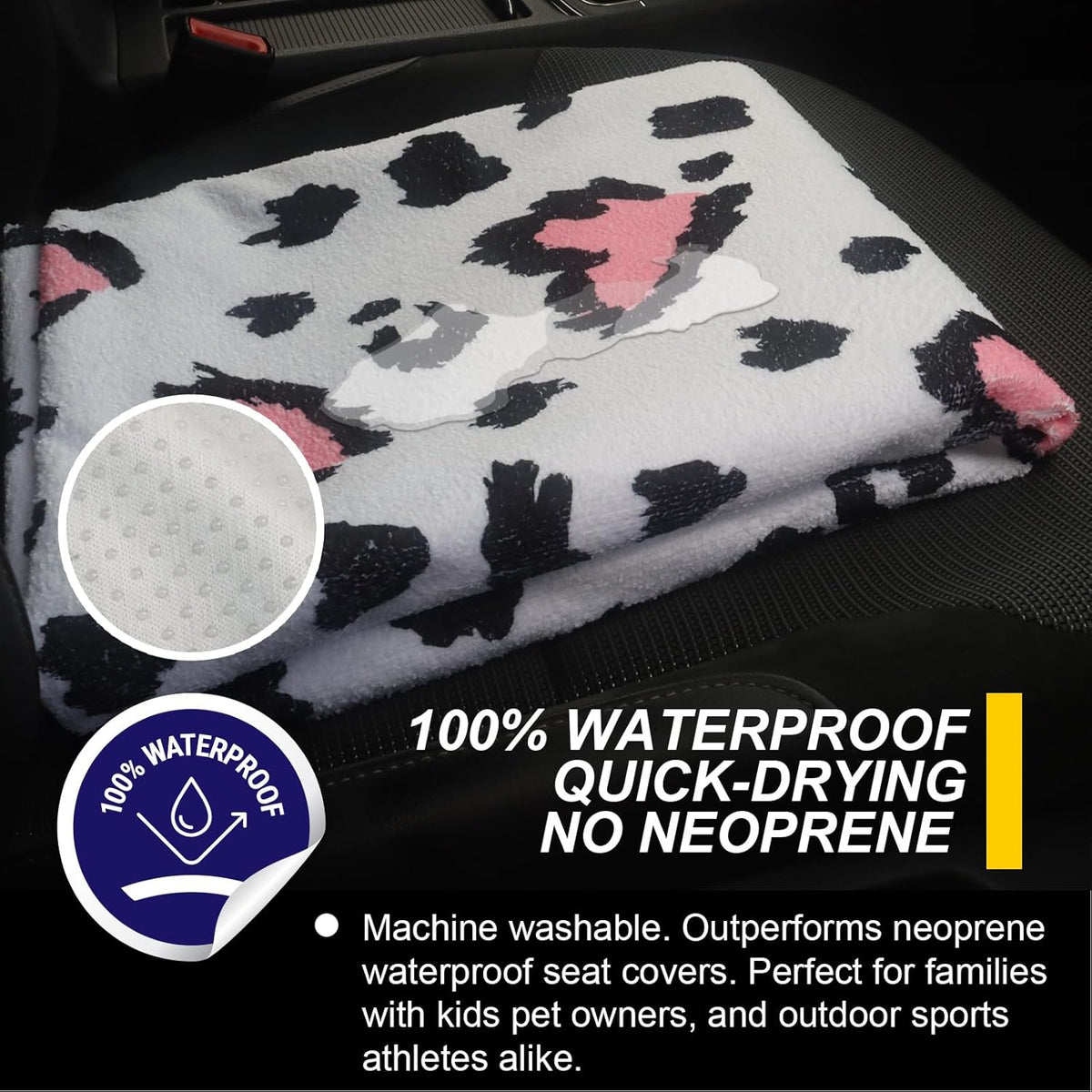 Back Seat Cover for Car Trucks Van SUV,Waterproof Rear Bench Towel Seat Covers for Dogs and