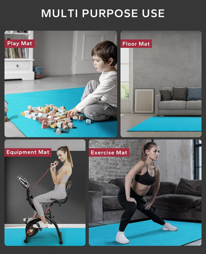 HAPBEAR Extra Large Exercise Mat-7'x5'/6'x8'/6'x9'/6'x10'/6'x12'x8mm(1/3 inch),Non-Slip, Ultra