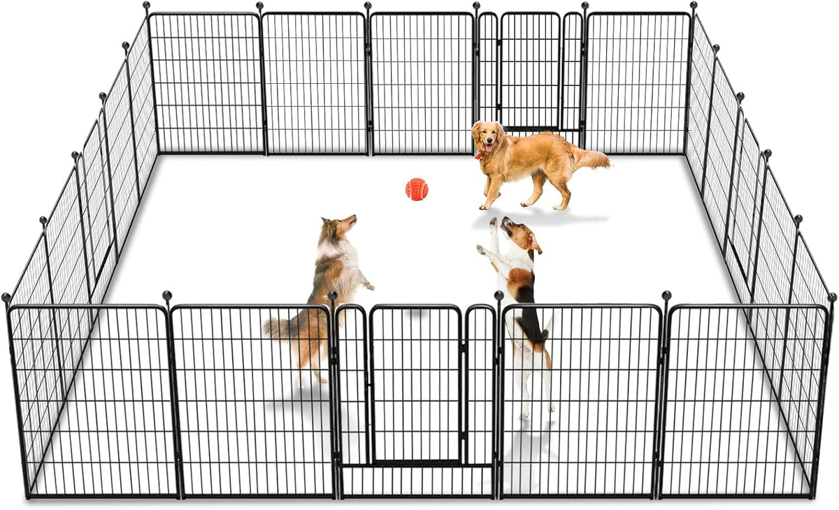 Dog Playpen 40 inch 20 Panels Indoor Outdoor Dog Pen for Large/Medium/Small Dogs Heavy Duty Metal