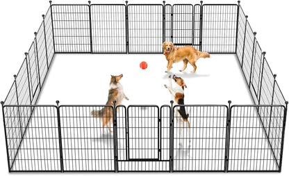 Dog Playpen 40 inch 20 Panels Indoor Outdoor Dog Pen for Large/Medium/Small Dogs Heavy Duty Metal