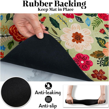 Dog Food Mats for Floors, Absorbent Dog Bowl Mat for Food and Water Dispenser Mat, Quick Dry Cat