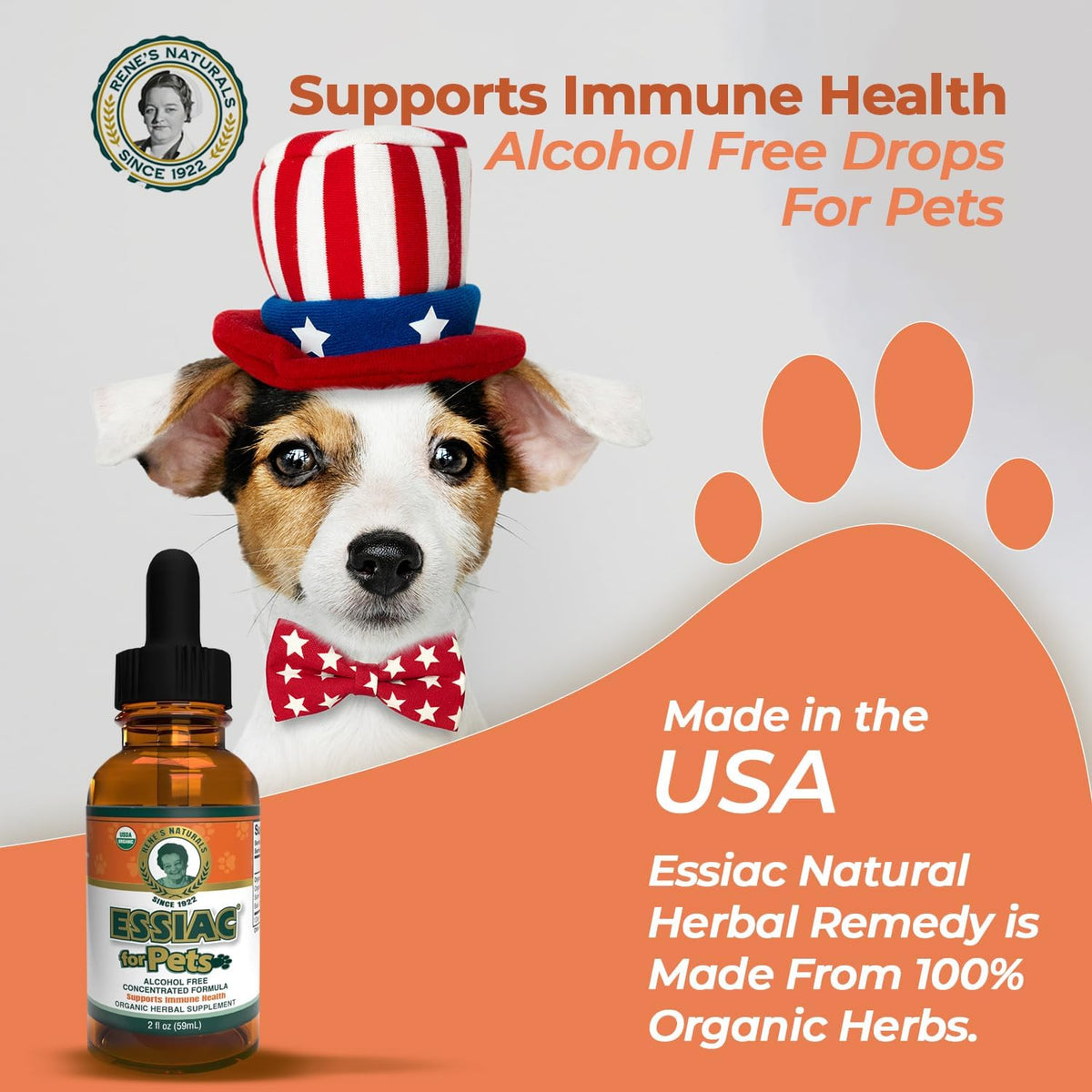 Essiac for Pets | USDA Organic | Daily Drops for Immune Support and Longevity | Pre-Measured