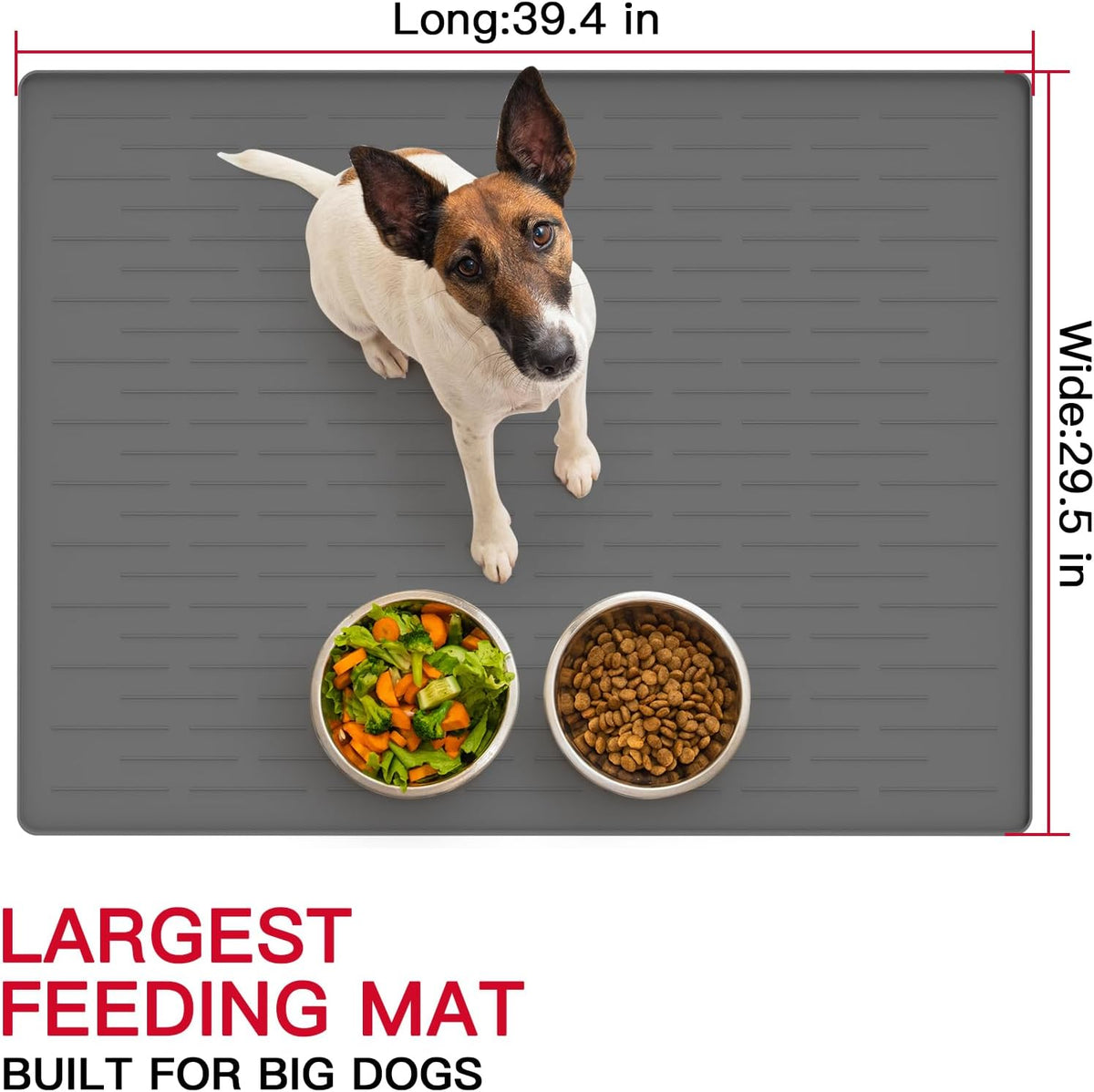 39.4"x29.5" Large Pet Food Mat, Silicone Dog Mats for Food and Water, Nonslip Pet Feeding Mats for
