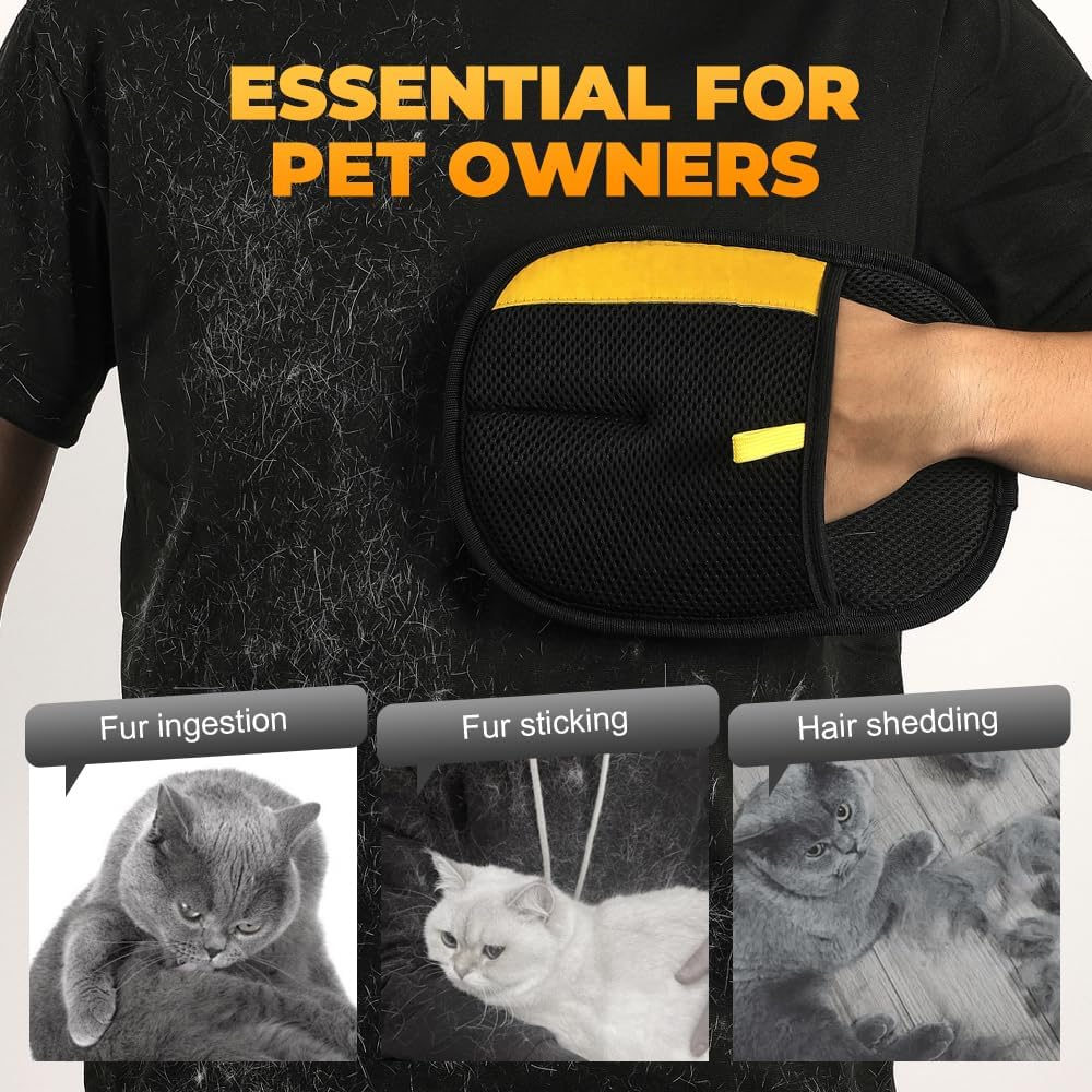 Pet Hair Removal Glove for Cats & Dogs, 2025 New Pet Hair Remover Electrostatic Gloves Pet Hair