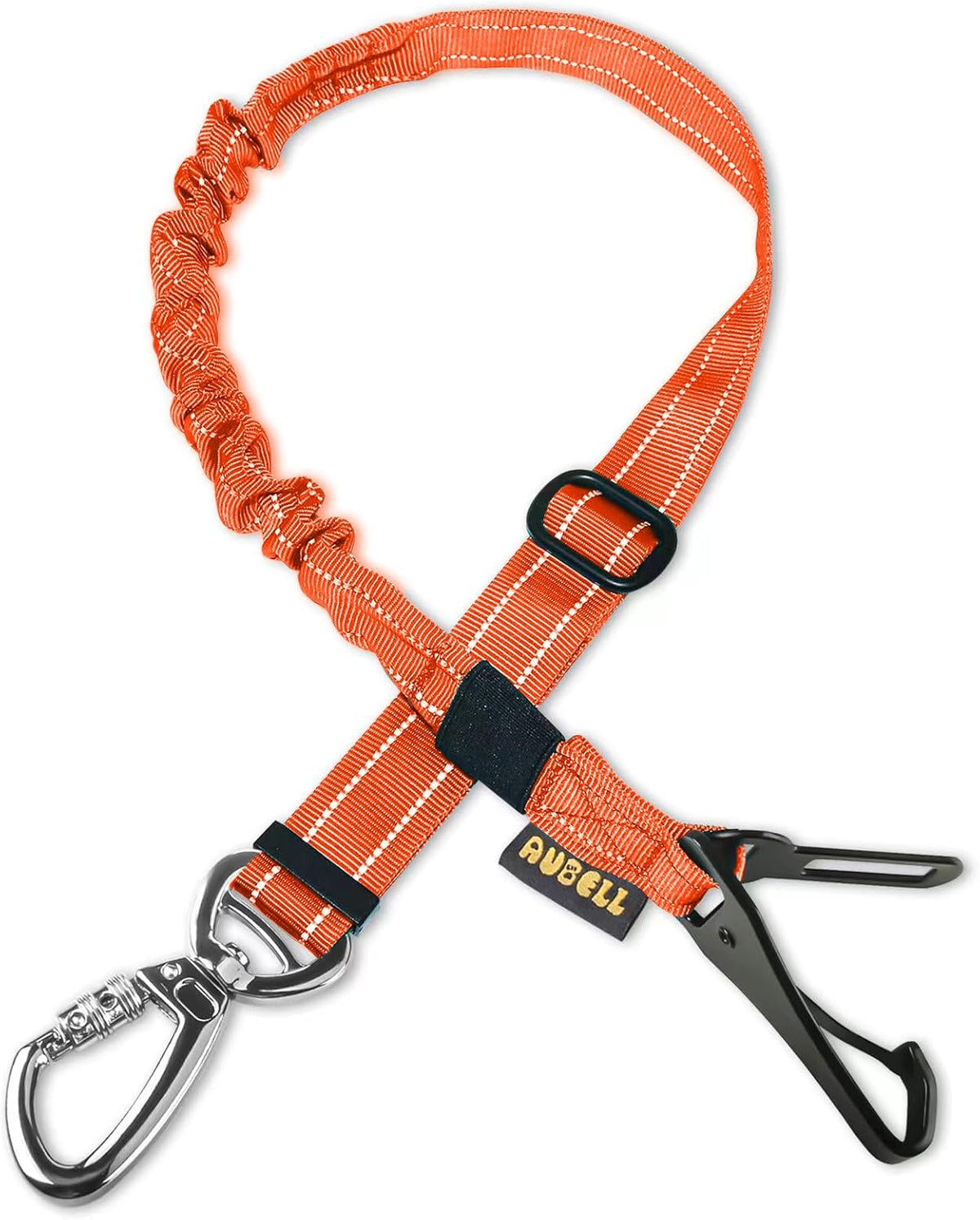 AUBELL Dog Seat Belt for Car,Updated 3-in-1 Adjustable Reflective Bungee Heavy Duty Dog Car Harness