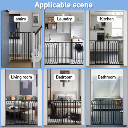 WAOWAO Extra Tall 40.55" Baby Gate 29.92-46.85" Wide Pressure Mounted Walk Through Swing Auto Close