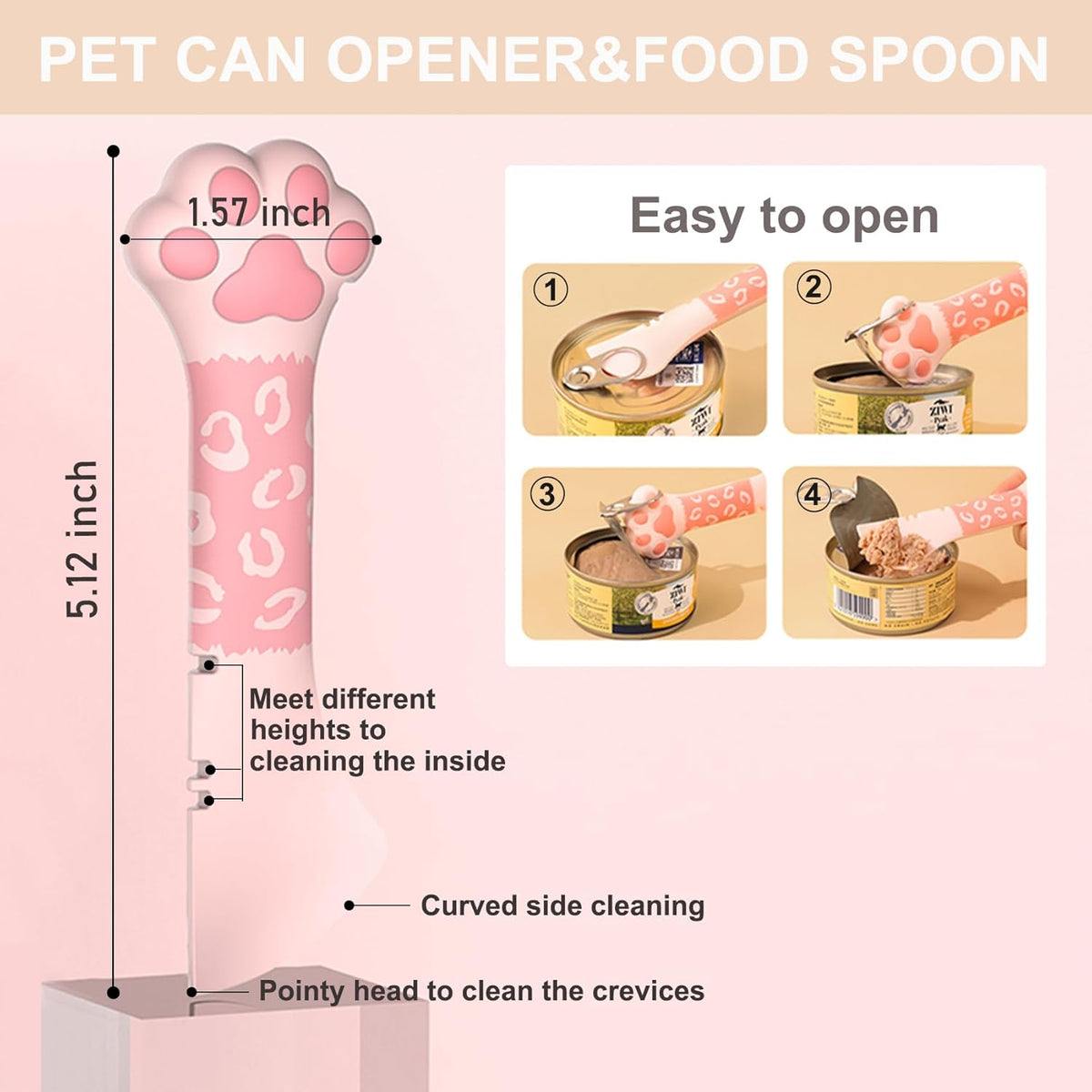 PETPAWLOVELY-Cat&Dog Food Can Covers Lids,Silicone Cat Food Spatula or Can Opener,Cat Treat