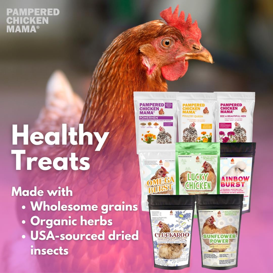 Pampered Chicken Mama Chicken Treat for Hens 8 Pounds Sampler Bundle: 8 Different Treats in One