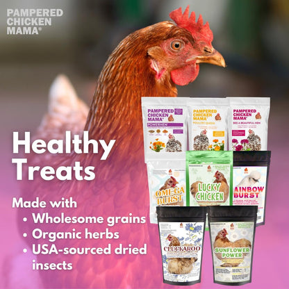 Pampered Chicken Mama Chicken Treat for Hens 8 Pounds Sampler Bundle: 8 Different Treats in One