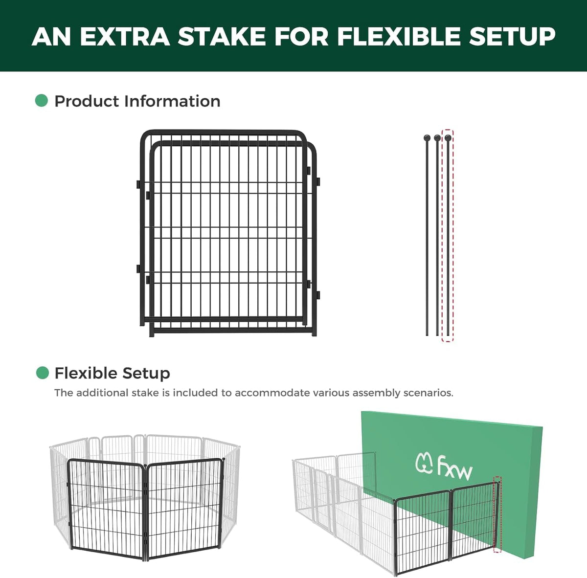 FXW Homeplus Unleashed Indoor Dog Playpen - Stress-Free and Safe Play, Heavy Duty 32 Inch 2 Wire