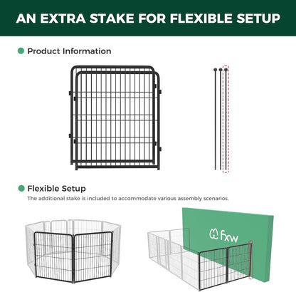 FXW Homeplus Unleashed Indoor Dog Playpen - Stress-Free and Safe Play, Heavy Duty 32 Inch 2 Wire