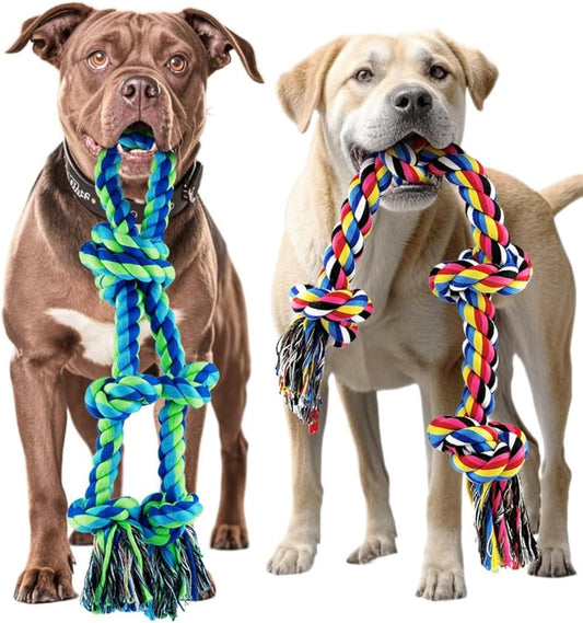 Dog Rope Toy for Large Dogs, 2 Pack Heavy Duty Dog Chew Toys for Aggressive Chewers, Indestructible