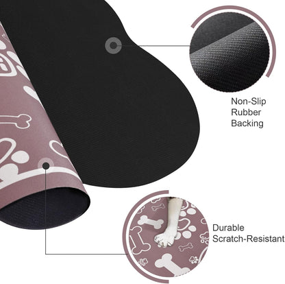 Dog Cat Mat for Food and Water,Rapid Absorbent Pet Feeding Mat, Bone Shaped Dog Placemat Bowl Mat