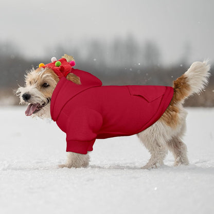 Dog Sweaters for Small Dogs Dog Hoodie Pet Sweater Solid Soft Brushed Fleece Pet Clothes Hoodie