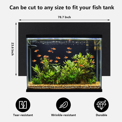 Aquarium Background Paper Decor Fish Tank Backdrop Wallpaper Electrostatic Adhesive, No Glue, Easy