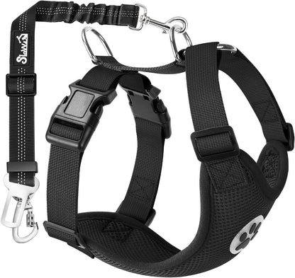SlowTon Dog Seat Belt Harness for Car, Dog Car Harness Adjustable Mesh Breathable & Dog Seatbelt