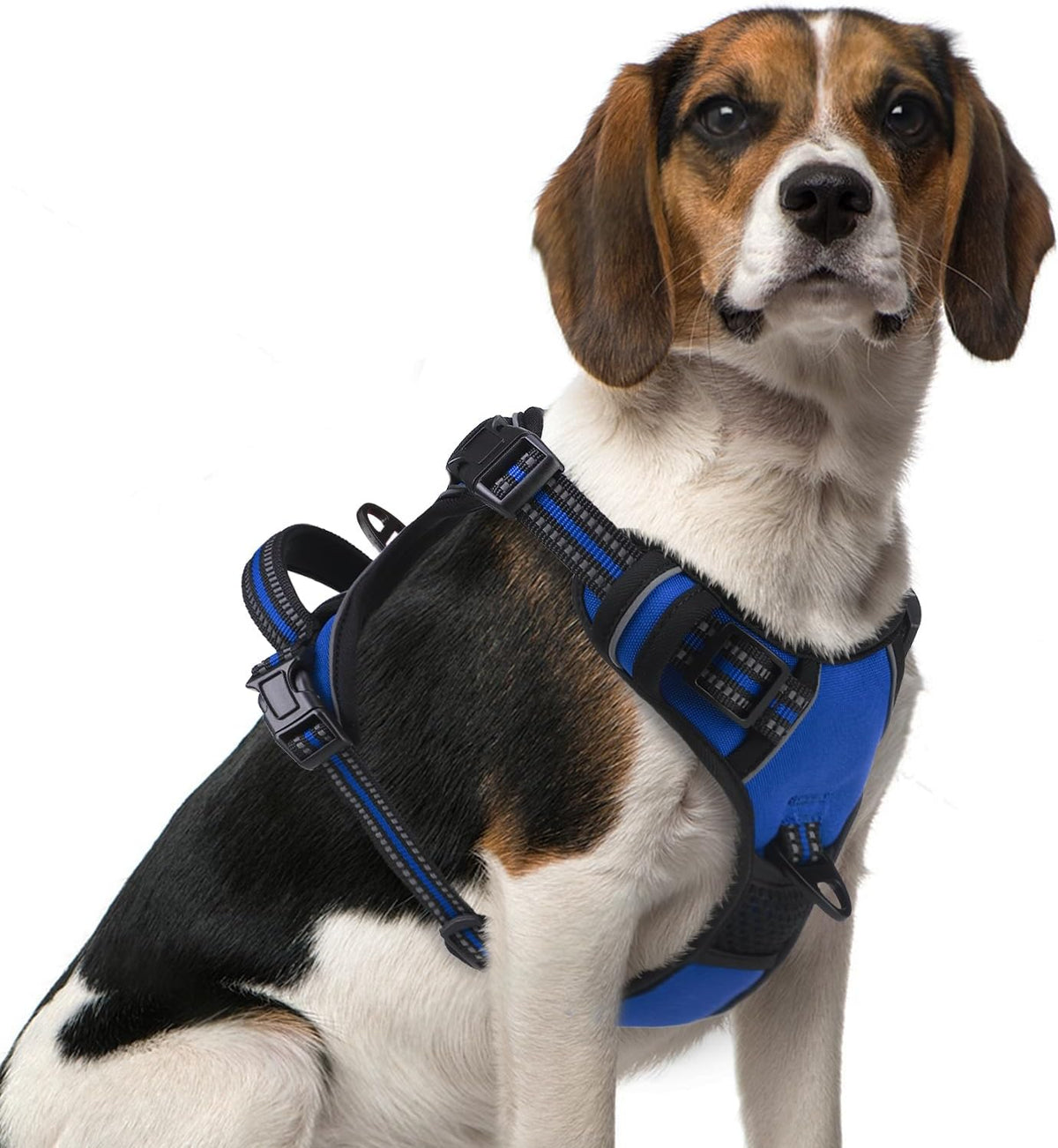 PUPTECK No Pull Dog Harness Medium Sized, Adjustable Reflective Dog Harness with Handle Easy