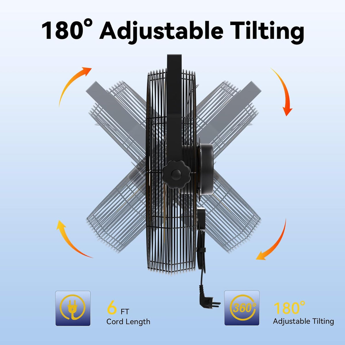 18 Inch Wall Fan Pro Series - 4900 CFM 3 Speed High Velocity Industrial Wall Mount Fans for