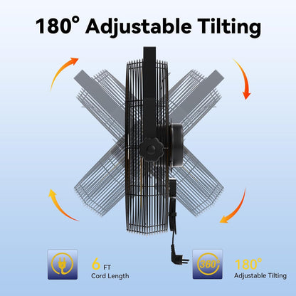 18 Inch Wall Fan Pro Series - 4900 CFM 3 Speed High Velocity Industrial Wall Mount Fans for