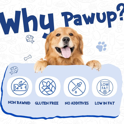 Cod Skin Rolls Dog Treats Natural High Omega 3 Dog Snacks, Single Ingredient Cod Skin Chews for