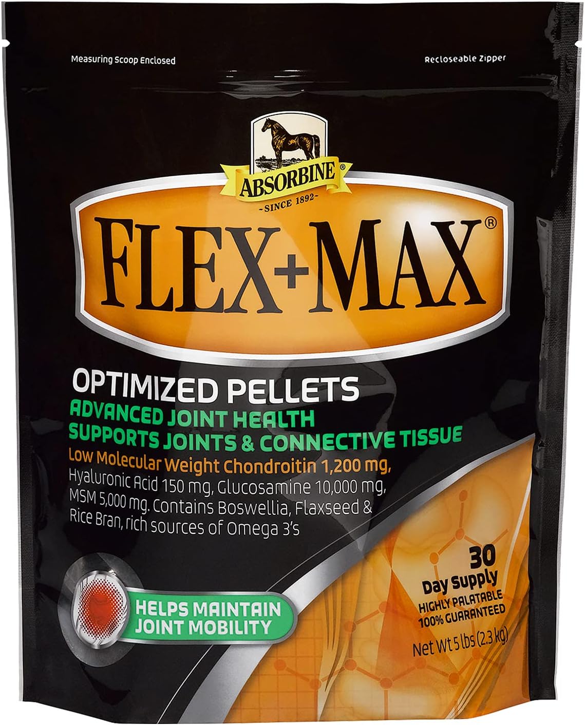Absorbine Flex+Max Horse Joint Supplement Pellets, Highly Palatable, Comprehensive Equine Formula