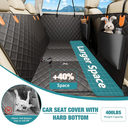 Waterproof Dog Car Seat Cover for Back Seat – Heavy Duty Back Seat Extender for Dogs with Hard