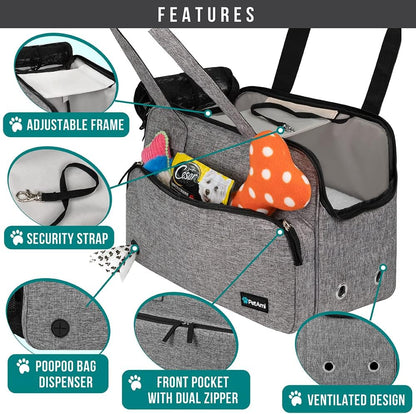 PetAmi Small Dog Purse Carrier, Soft-Sided Pet Carrier Bag with Pockets, Portable Puppy Cat Travel