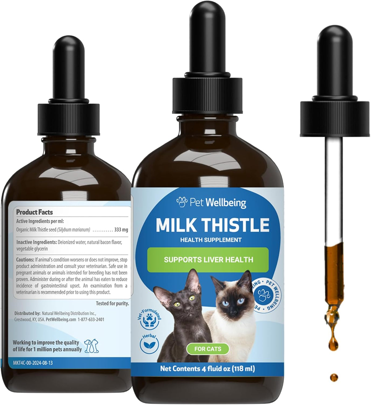 Milk Thistle for Cats - Organic Milk Thistle, Supports Healthy Liver Function & Detoxification
