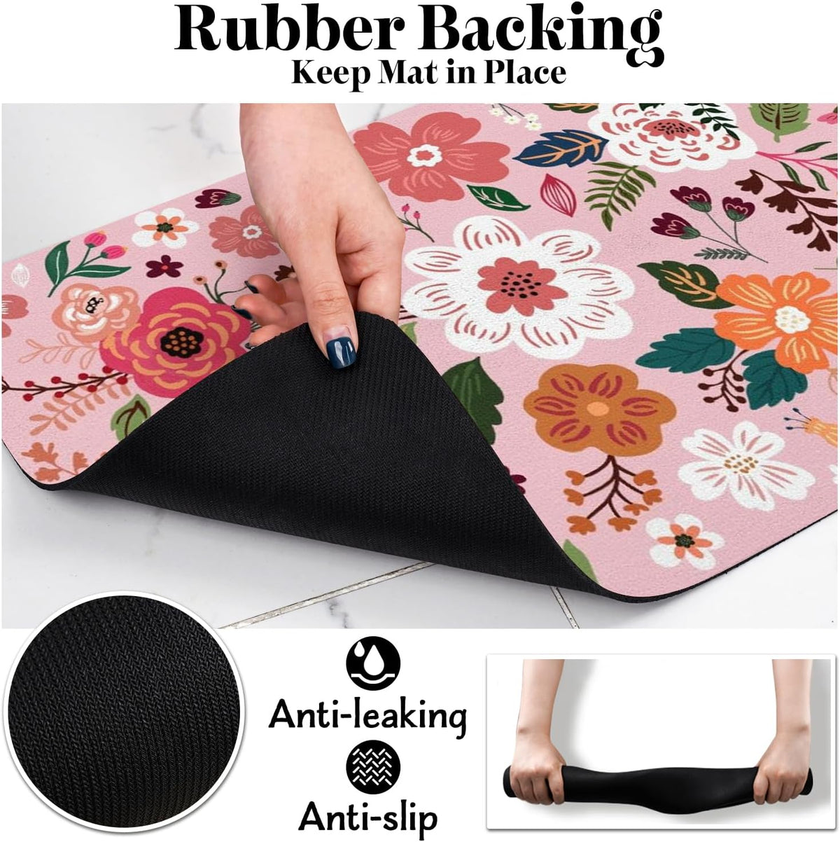 Dog Food Mats for Floors, Absorbent Dog Bowl Mat for Food and Water Dispenser Mat, Quick Dry Cat