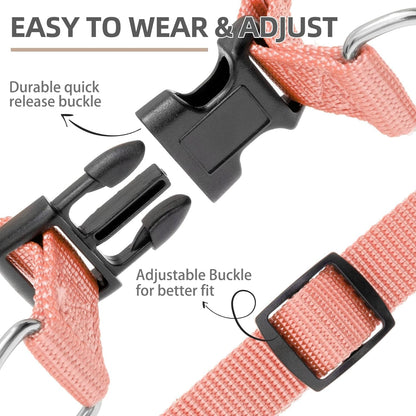 PUPTECK No Pull Dog Harness Soft Adjustable Basic Nylon Step in Puppy Vest Outdoor Walking with ID